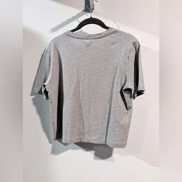 L'Agence Donna Crewneck Crop T-Shirt - L - Picture 3 of 5